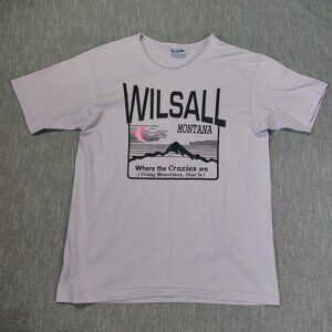 VINTAGE Montana Wilsall Crazy Mountains T-Shirt Size Large Hanes Single Stitch